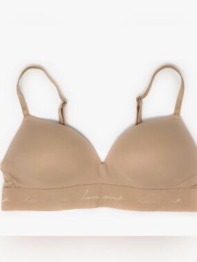 Victoria’s Secret PINK Wear Everywhere Wireless Bra 38C Nude NWT